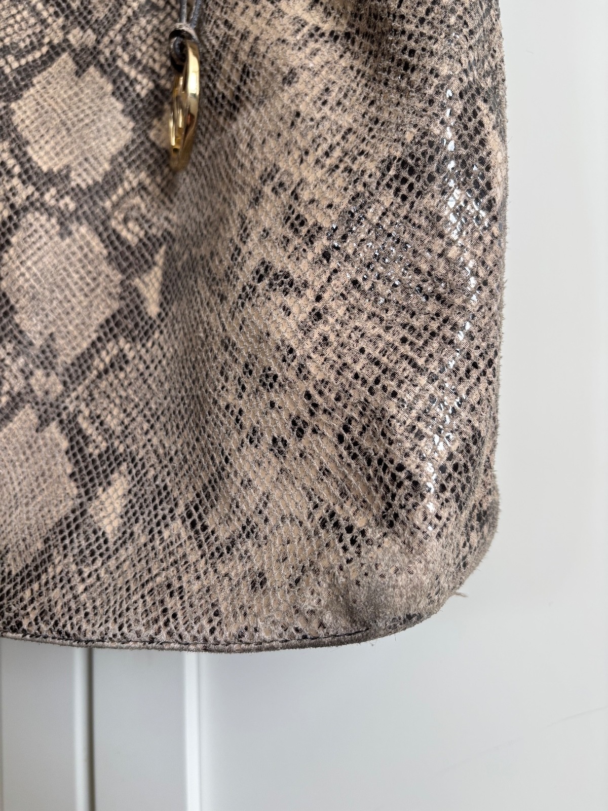 Michael Kors Jet Set Python Chain Suede Leather C… - image 8