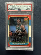 1986-87 Fleer Rolando Blackman Autograph #11 Dallas Mavericks Signed PSA/DNA