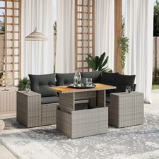 Gartenmöbel Sofa Garten Garnitur Lounge Sitzgruppe 5-tlg. Poly Rattan vidaXL