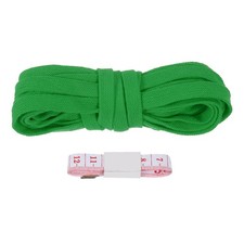 Flat Drawstring Cord 10mm x 5 Yd Replacement Flat Rope with Ruler Green