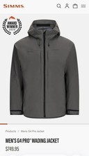 Mens G4 PRO Wading Jacket XL Fishing Rain Jac...