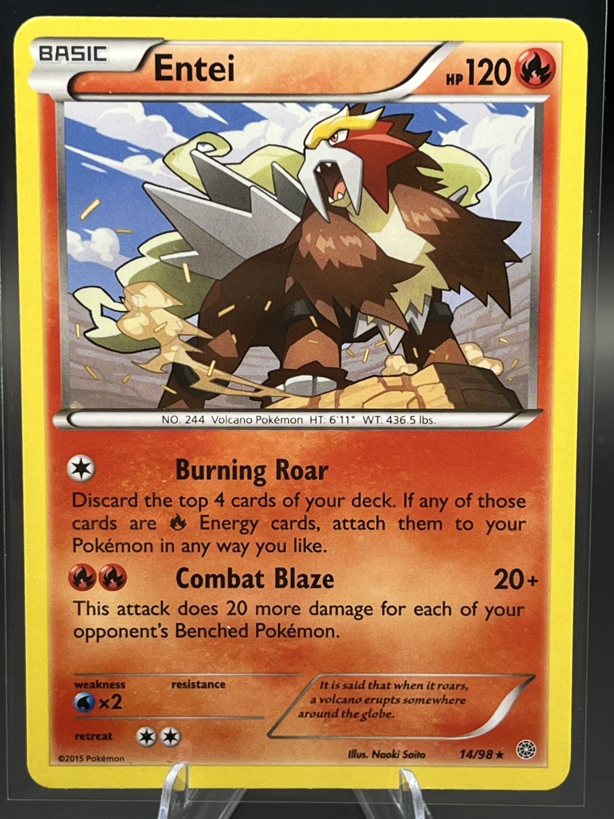Entei 14/98 Regular Rare Ancient Origins Pokémon Card NM