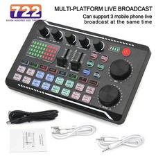 Live Sound Card Audio Interface DJ Mixer Bluetooth Voice Changer for Streaming