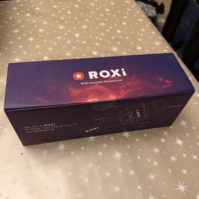 ROXi Bluetooth Karaoke Condenser Microphone USB Charging Black Cardioid