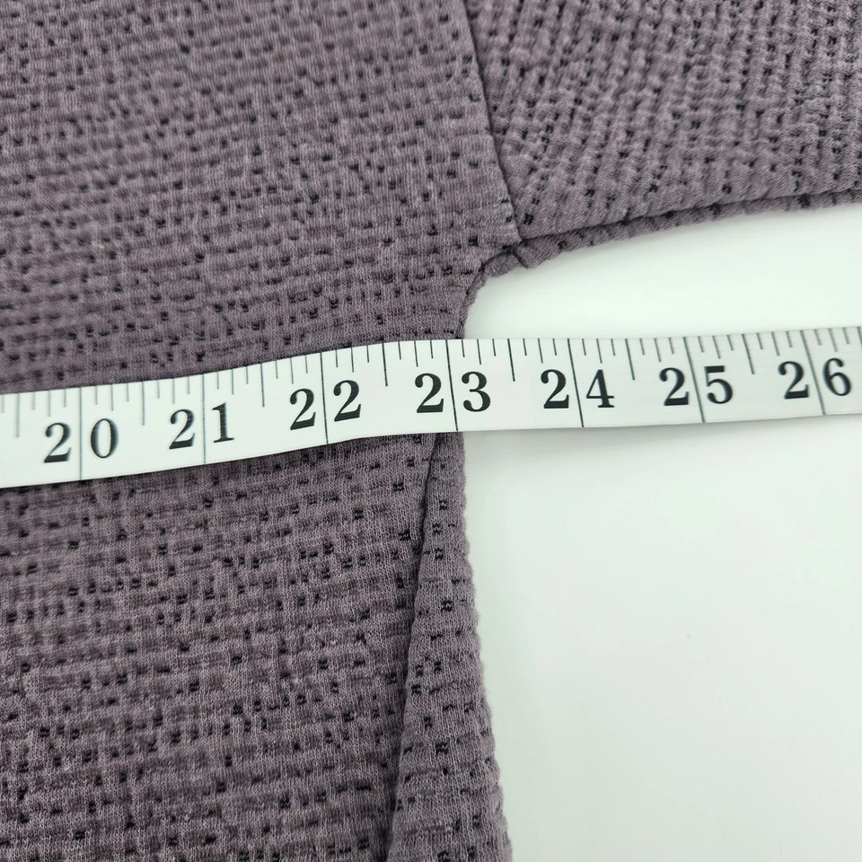 Suéter Jockey Mujer Gris Púrpura Texturizado Cuello Embudo Manga Larga L Foto 4 de 4