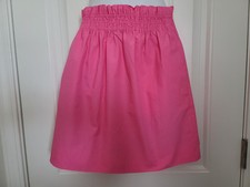 J. CREW NWOT Junior Pink Cotton Mini Skirt Elastic Waist Pockets S New