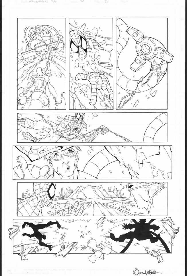 LOGAN LUBERA SIGNED 2004 SPIDER-MAN VS. DOC OCK ORIGINAL ART! FREE SHIPPING Comic Art