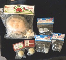 Vtg. Lot Of Westrim 35 mm And 55mm JOINTS for DOLLS And Darice HEADS 6 Pkgs.