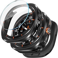 3 in 1 Metal Case for Galaxy Watch Ultra Hard PC Back Cover Tempered Glass Film