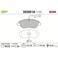 Valeo 302501A Bremsbelagsatz FüR Alfa Romeo Fiat Lancia Bravo Stilo Mito Delta