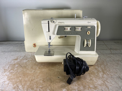 VINTAGE SINGER 774 ZIG ZAG SEWING MACHINE W/ FOOT PEDAL & COVER