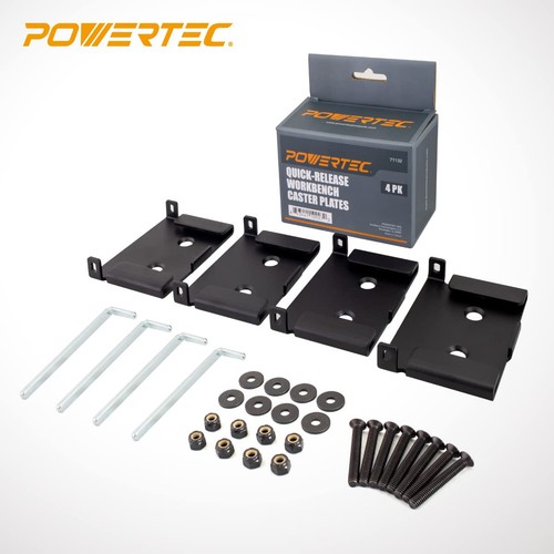 71132V Quick-Release Workbench Caster Plates, 4-Pack - Picture 2 of 7