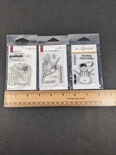 ALTENEW PHOTOPOLYMER STAMPS NEW/SEALED THREE TOTAL FLORAL, BIRD, SNOWMAN