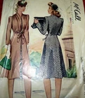 *LOVELY VTG 1940s REDINGOTE COAT McCALL Sewing Pattern 14/32