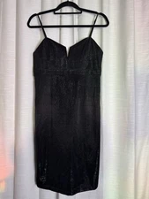 BARDOT Women’s Black Sleeveless Sweetheart Neck Mini Sheath Dress Size 10/L