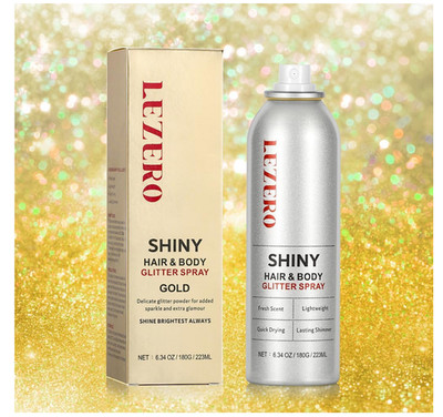Hair Face Body Glitter Spray for Women Kids, 6.34OZ, Dazzle Gold