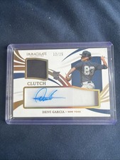 2021 Immaculate Col. #CCR-DG Deivi Garcia Clearly Clutch Gold 12/25 Auto SP