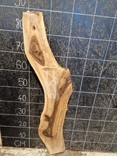 ITALIAN WALNUT LIVE EDGE SLAB KILN DRIED HARDWOOD CRAFT (1753) 880x100-160x30mm