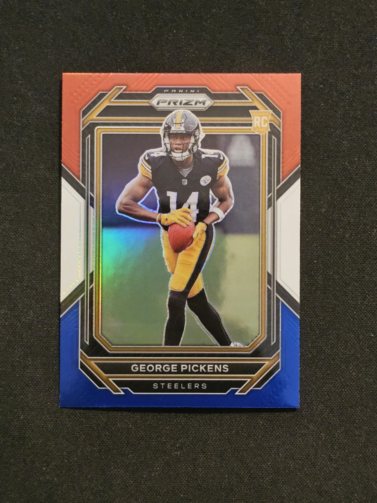 2022 Panini Prizm - Rookies George Pickens #329 Red White & Blue Prizm (RC)