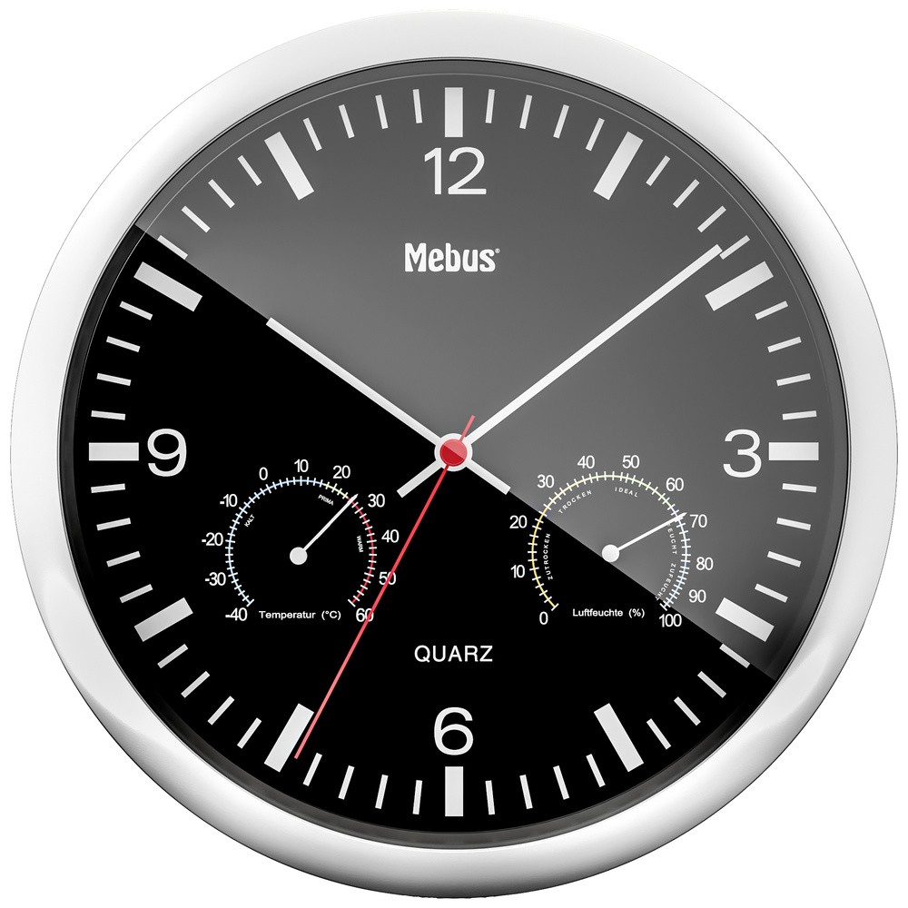 Мебель 56731 Quarz Wanduhr 25 см x 4 см Silber