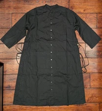 Nest Robe 01221-1040 Upcyclelino Side Open Shirt Dress Linen Cotton Size F - OS