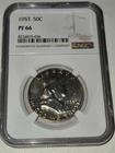 1953 Silver Franklin Half Dollar 50C NGC PF 66 ($300 NGC Value)