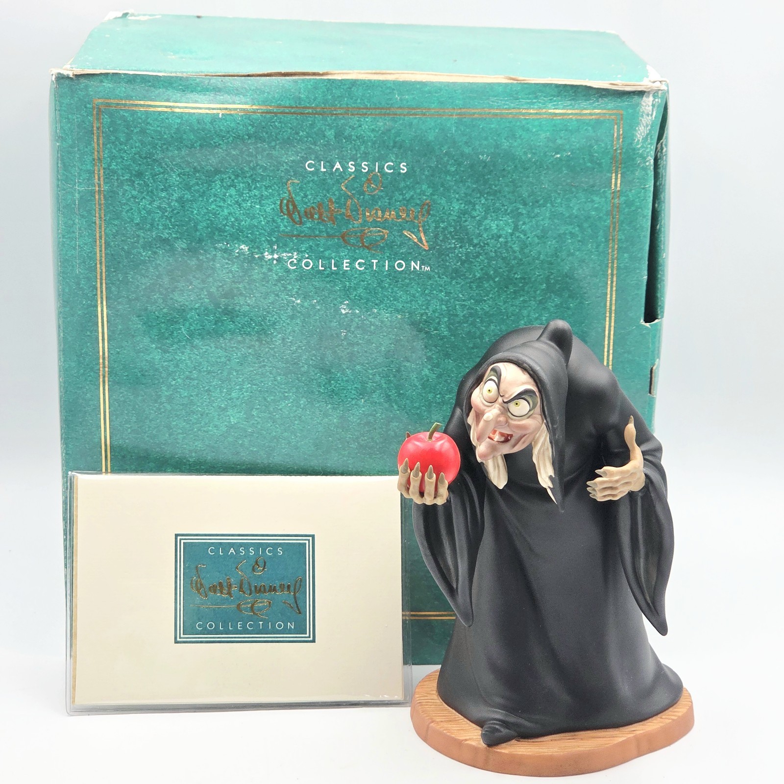 1995 Disney WDCC Snow White Old Hag Witch Take the Apple Dearie Figurine & Box
