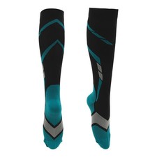 Cushioned Cycling Socks Size M Tall Black Blue