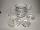 PYREX #7756-B Glass Coffee Pot Percolator 6 Cup Vintage Flameware USA Stove Top