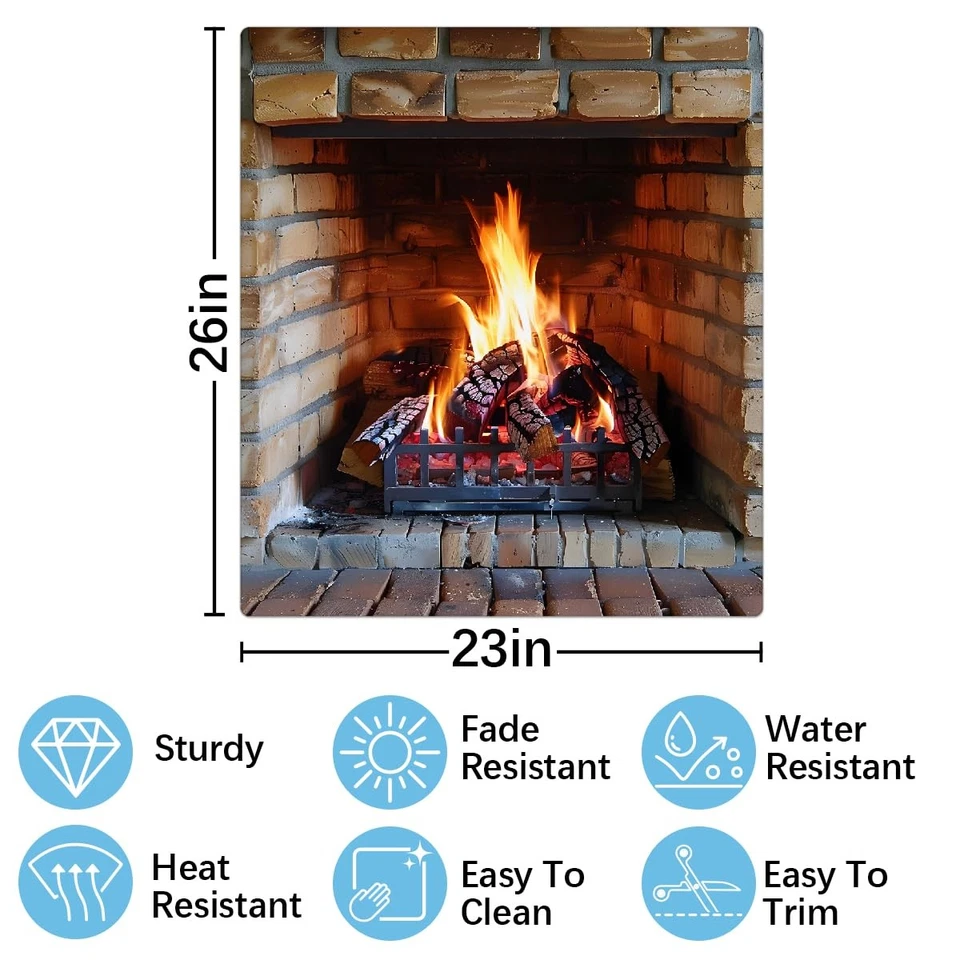 Christmas Xmas Dishwasher Magnet Cover Christmas Fire Fireplace Dishwasher De... - Image 2 of 4