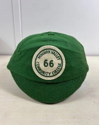 VINTAGE Mohawk Valley College Hat Fitted Medium Wool Patch 50s/60s Fraternity