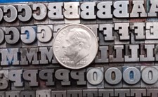 Metal Letterpress Type  ATF #598   24pt Stymie Black  D46  9#