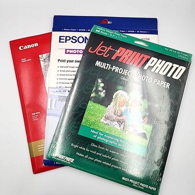Lot of 3 Glossy Inkjet Photo Paper Canon Epson pp-301 8.5  X 11  - 60 Sheets NEW
