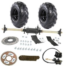 28" Rear Axle Kit Wheels Brake Sprocket Hub For Go Kart ATV Quad 110 125cc 150cc