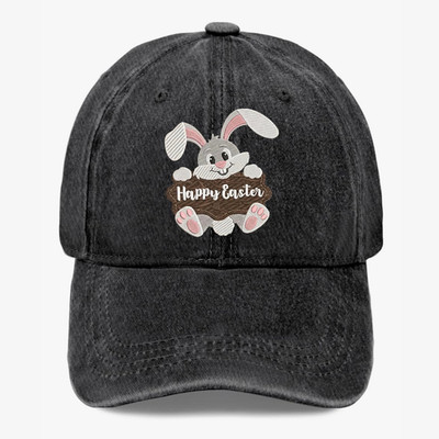 Happy Easter Bunny Hat Cute Rabbit Spring Holiday Gift Dad Cap Unisex Adjustable