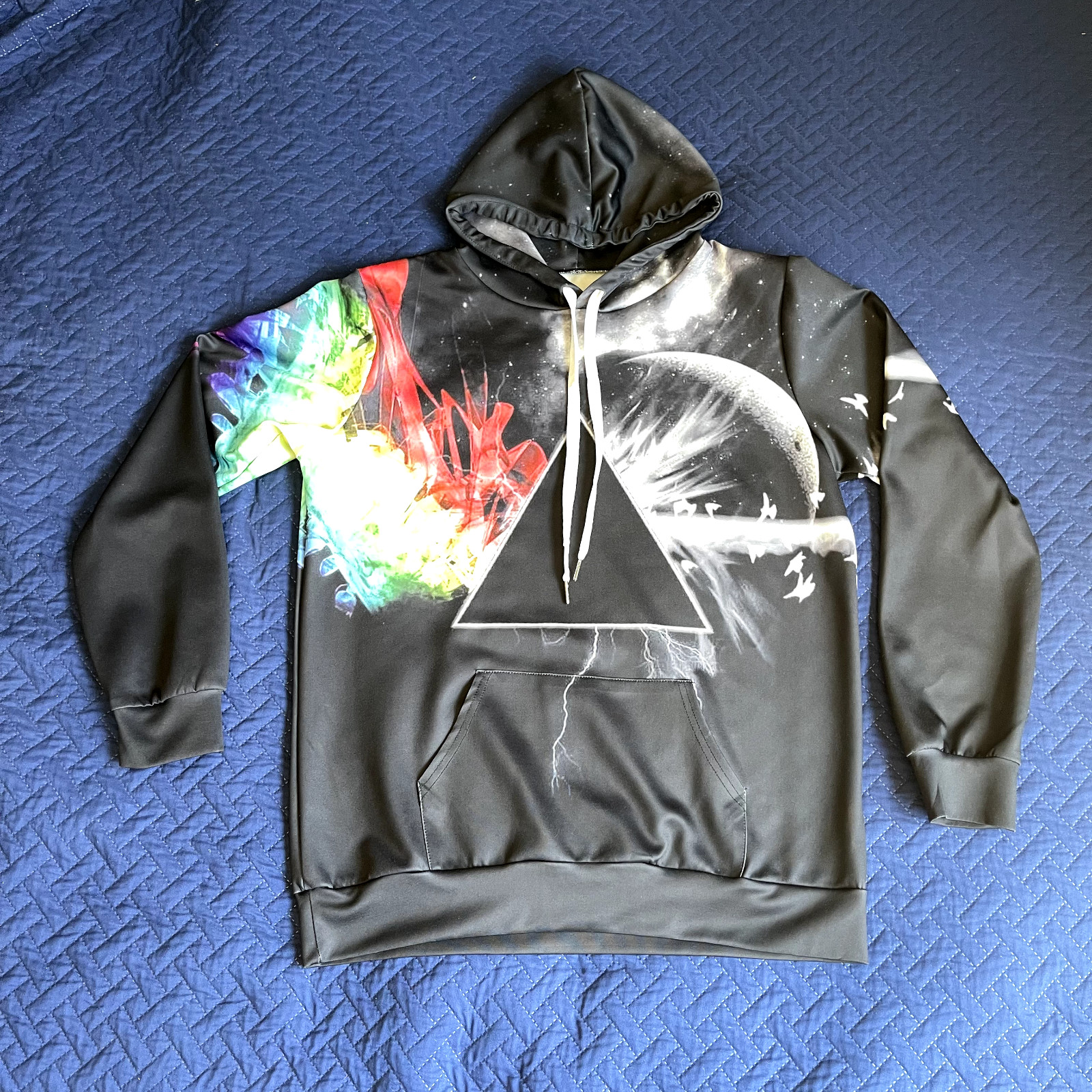 Pink Floyd dark side of the moon black hoodie Adult M