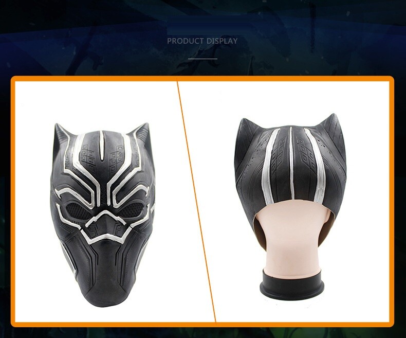 New Prank Mask Black Panther Full Head Helmet Cosplay Costume Props Partys US
