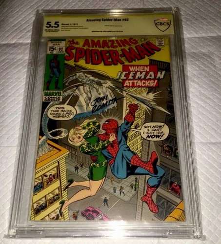 Amazing Spider-Man #92 (1971) 5.5 CBCS SS signiert John Romita Sr (Gwen Stacy) - Bild 1 von 12
