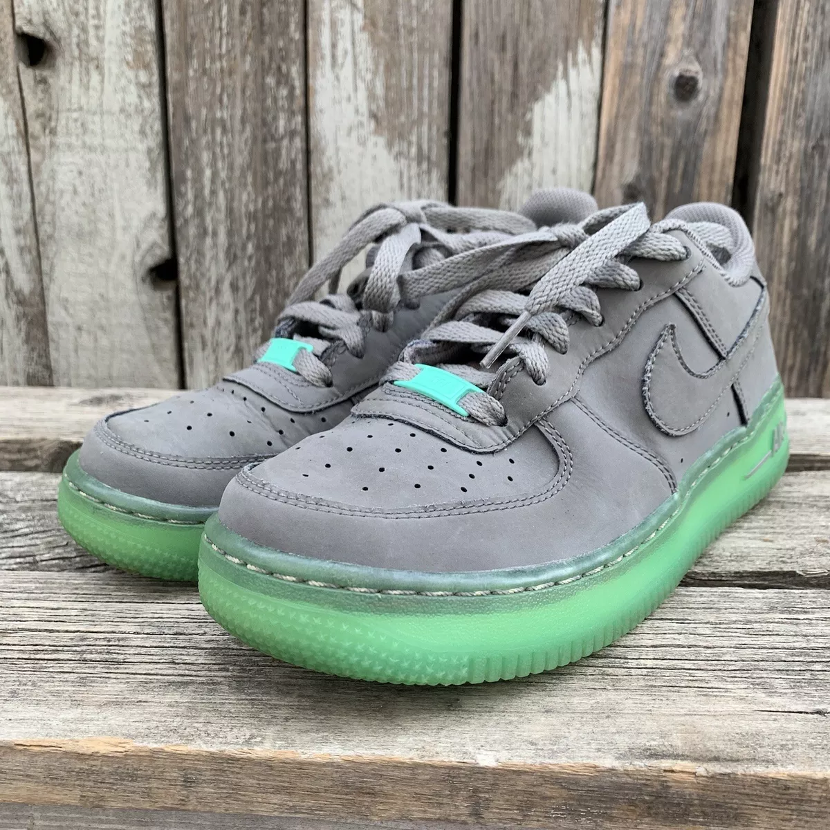 Air Force 1 Light Ash Green Glow Kids Size US 5Y VGC eBay