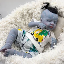 Lifelike Avatar 20in Reborn Baby Dolls Sleeping Cute Baby Cloth Body Great Gifts