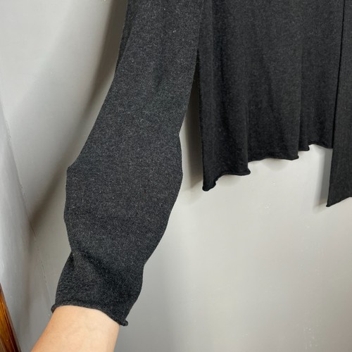 Hannes Roether Mens Gray Cotton/Cashmere Blend AvantGarde V-Neck Sweater Size XL - Picture 8 of 11