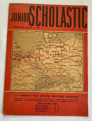 Vtg 1942 Junior Scholastic Magazine Lot Of 6 - Picture 4 of 11