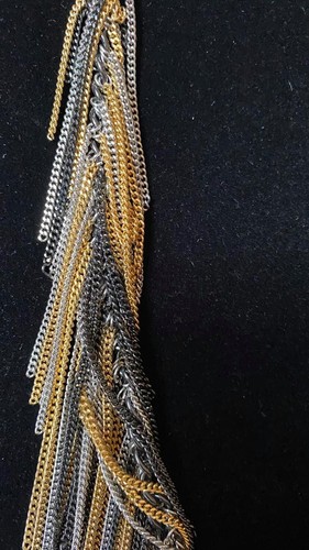 Nordstrom Multicolor Fringe Gold Plated Necklace 36" NWOT $129 #19 - Picture 2 of 5