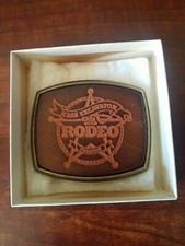 VINTAGE 1970s CASE EXCAVATOR RODEO CHAMPION BELT BUCKLE
