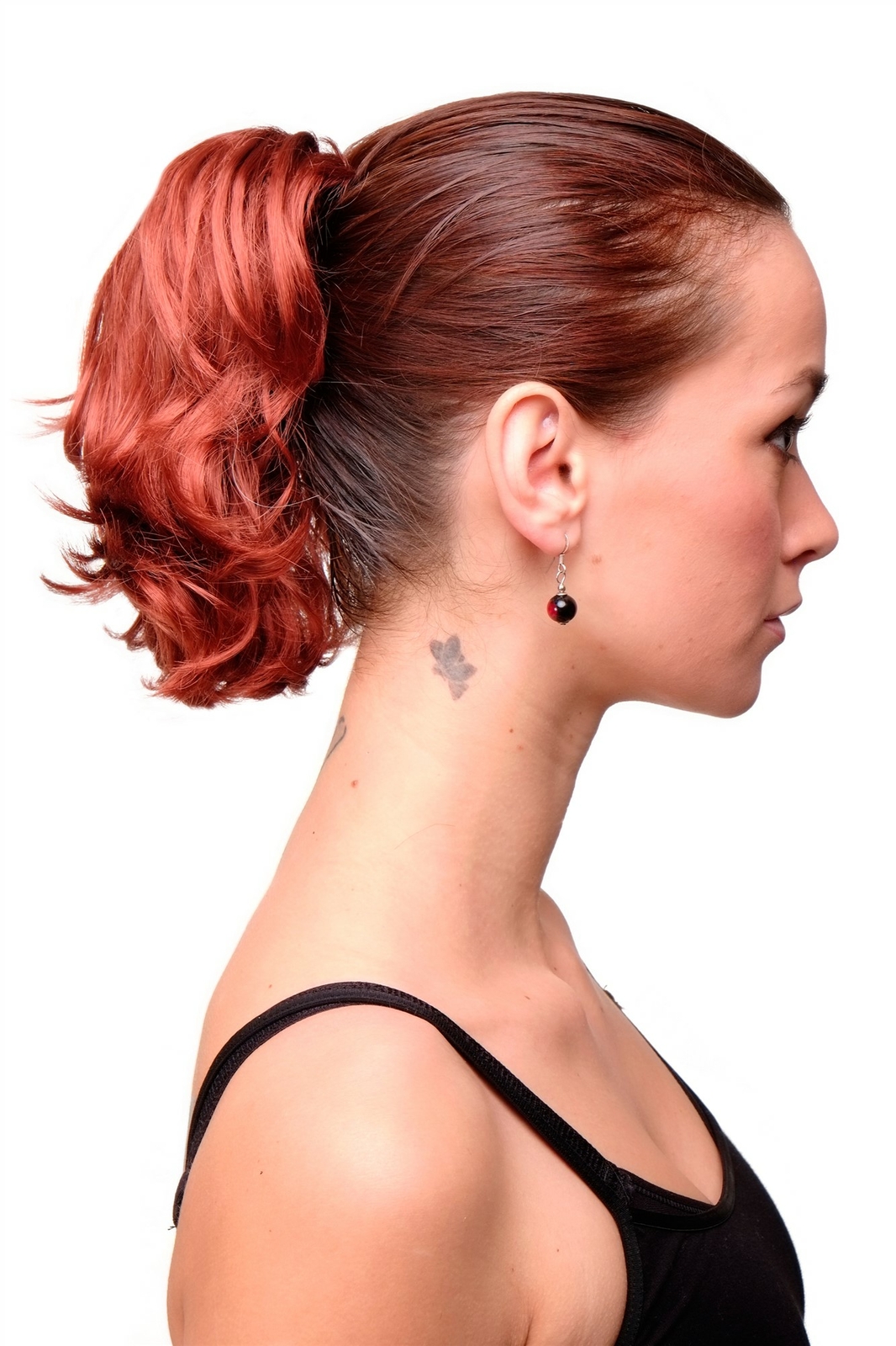 Hair Piece Braid Extension Red Copper Red Short Barbar Look Butterfly Clip T6545