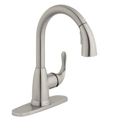 Glacier Bay Single Handle Pull Down Sprayer Kitchen Faucet In