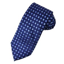 Nautica Silk Necktie Men's Foulard Square Pattern Nautical Coastal Windowpane