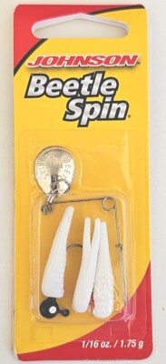Johnsons BSVP1/16WRD Original Beetle Spin 1/16 oz White Red Dot 