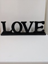 Love Sign for Home Decor Wooden Love Block Letters Rustic Tabletop Words Decor
