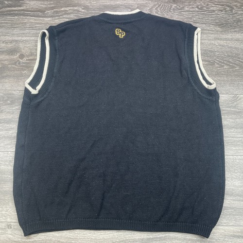 Southpole Sweater Vest Mens XL Navy Blue Spell Out V Neck Hip Hop Streetwear Y2K - Picture 5 of 9